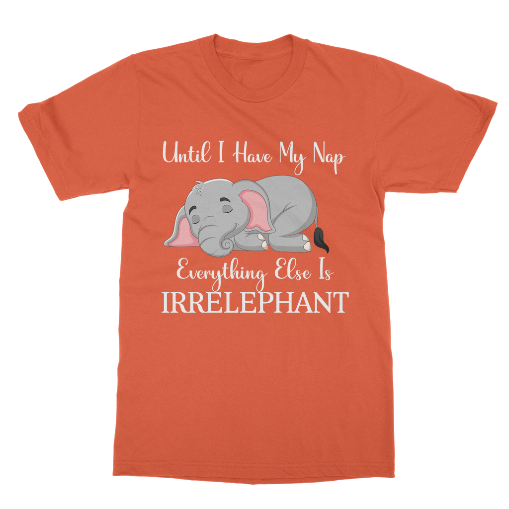 Tshirts Classic Heavy Cotton Adult | Everything Else is Irrelephant | Funny Elephant Tshirt | AOP