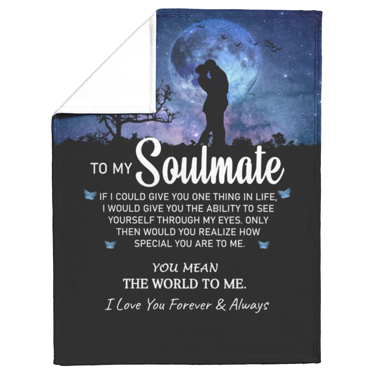 To My Soulmate  | The World | Fleece Blanket | AOP