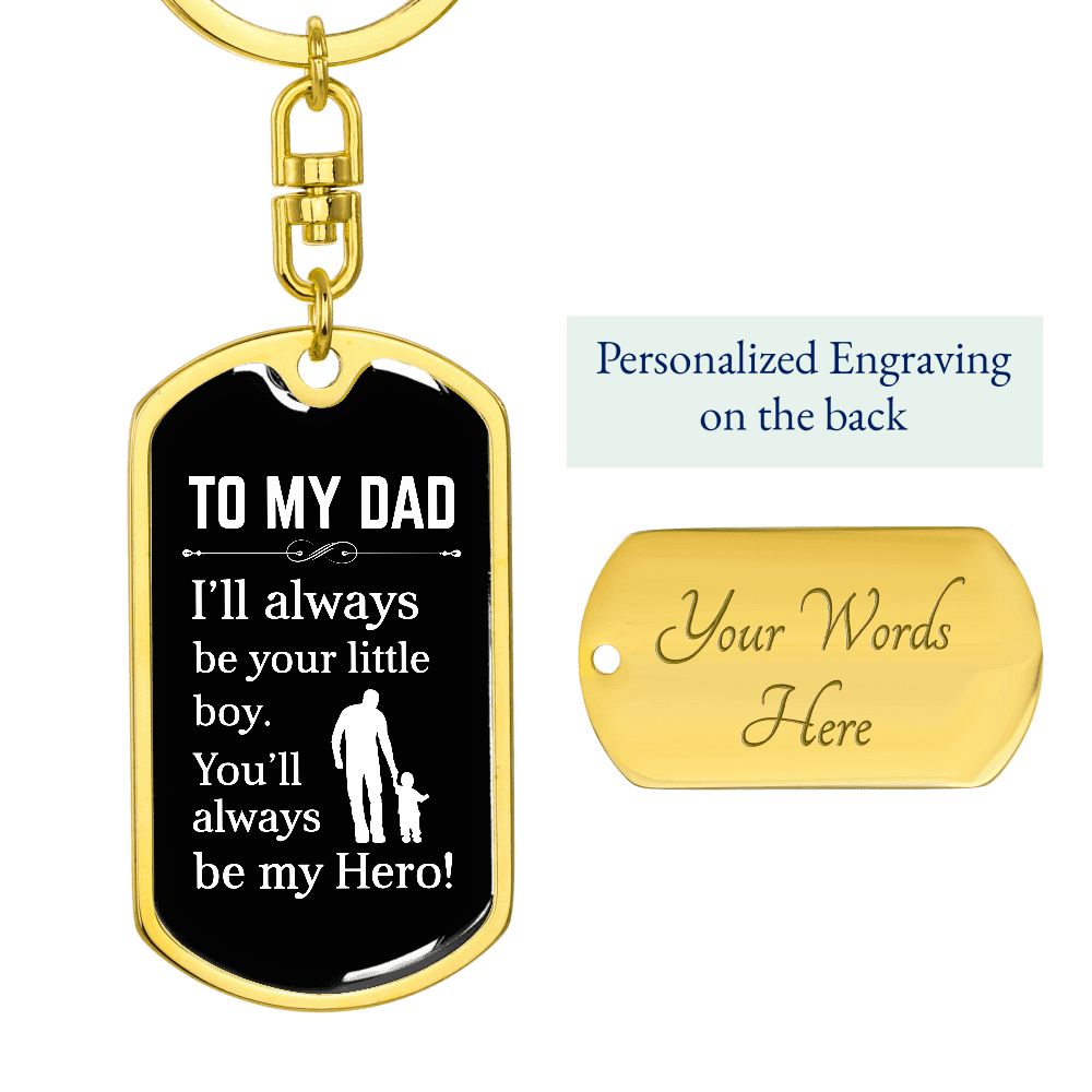 To My Dad | Hero | Dog Tag