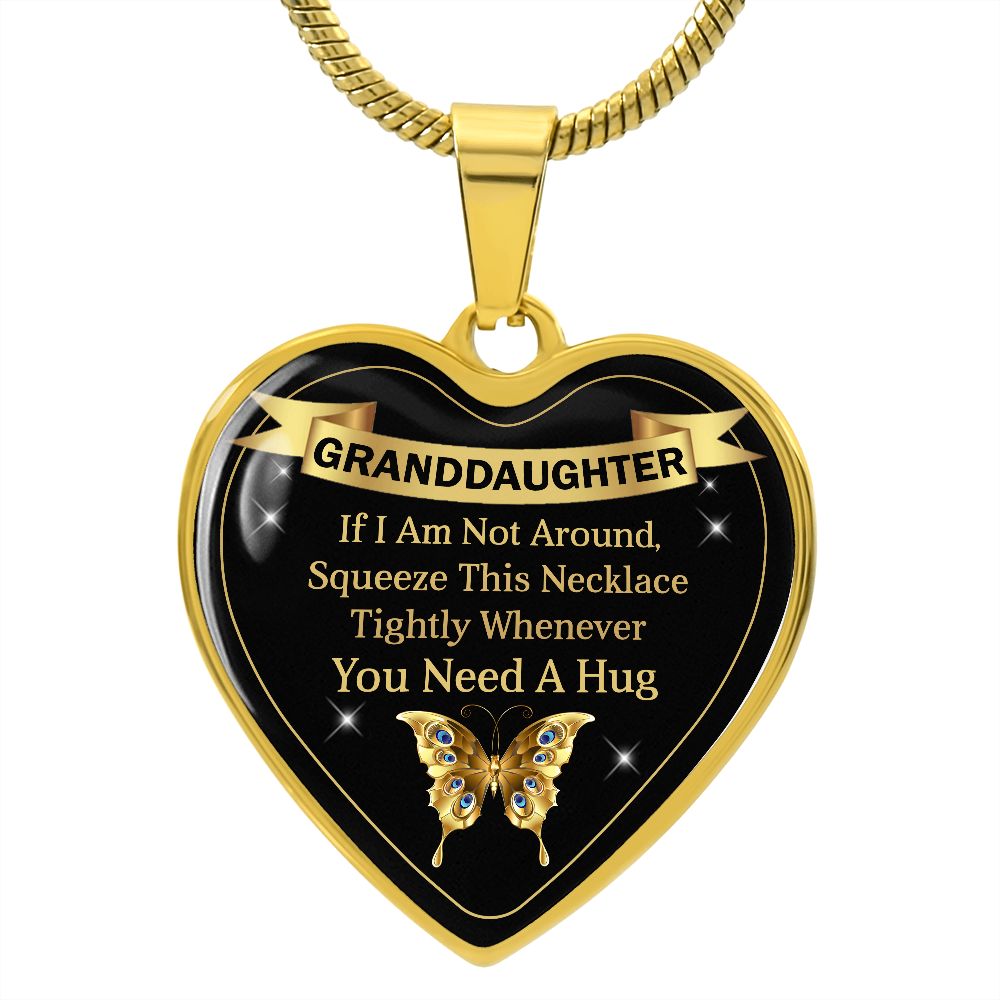 To My Granddaughter | Need a Hug | Heart Pendant