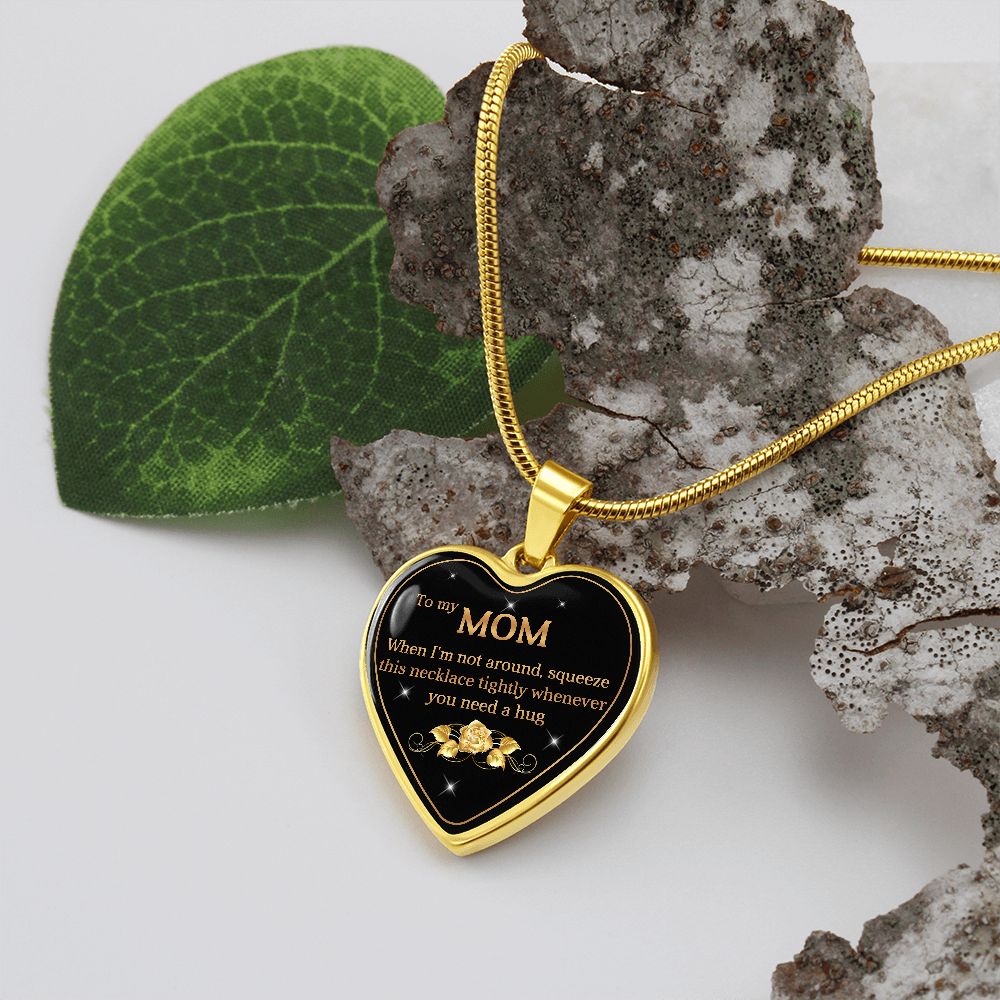 To My Mom | Hug  | Heart Pendant | Necklace Gift