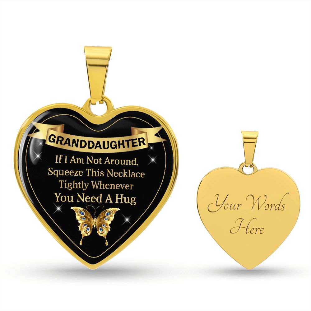 To My Granddaughter | Need a Hug | Heart Pendant