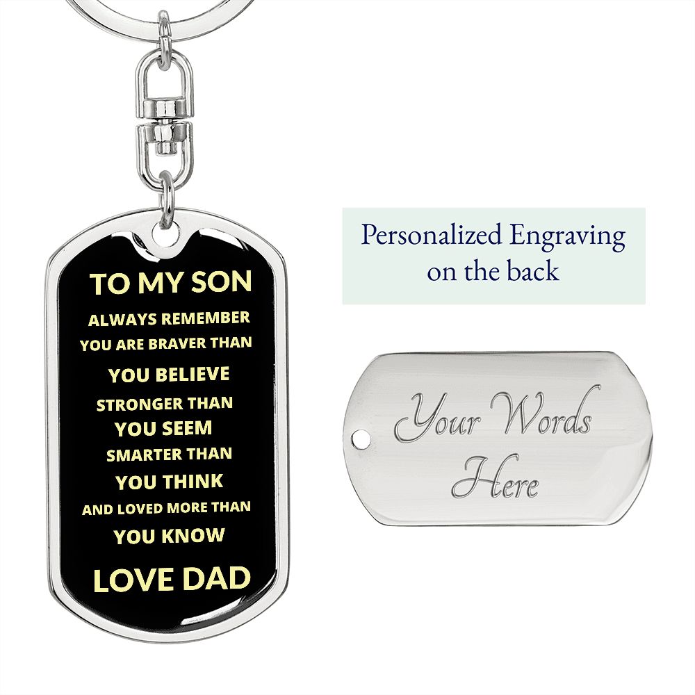 TO MY SON | ALWAYS REMEMBER | DOG TAG