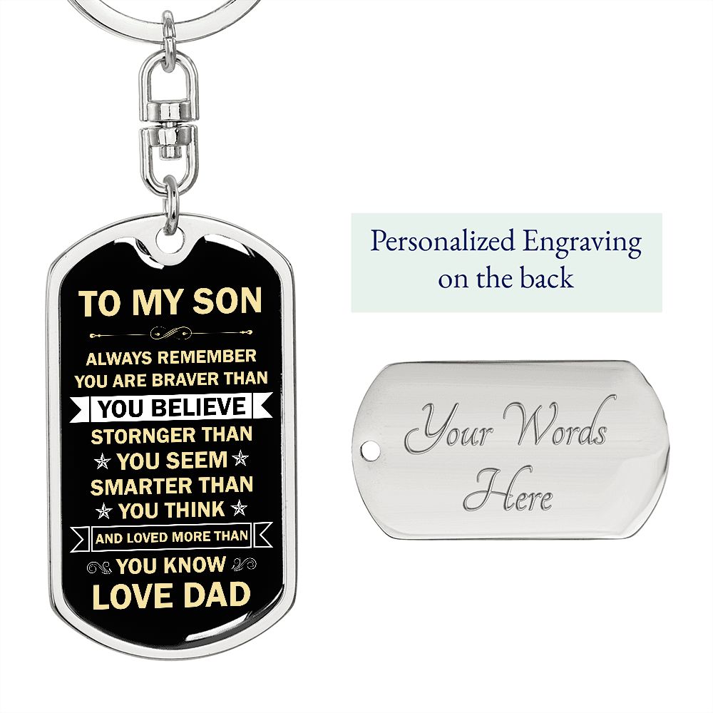 To my Son | You Believe | Dog Tag | Gold