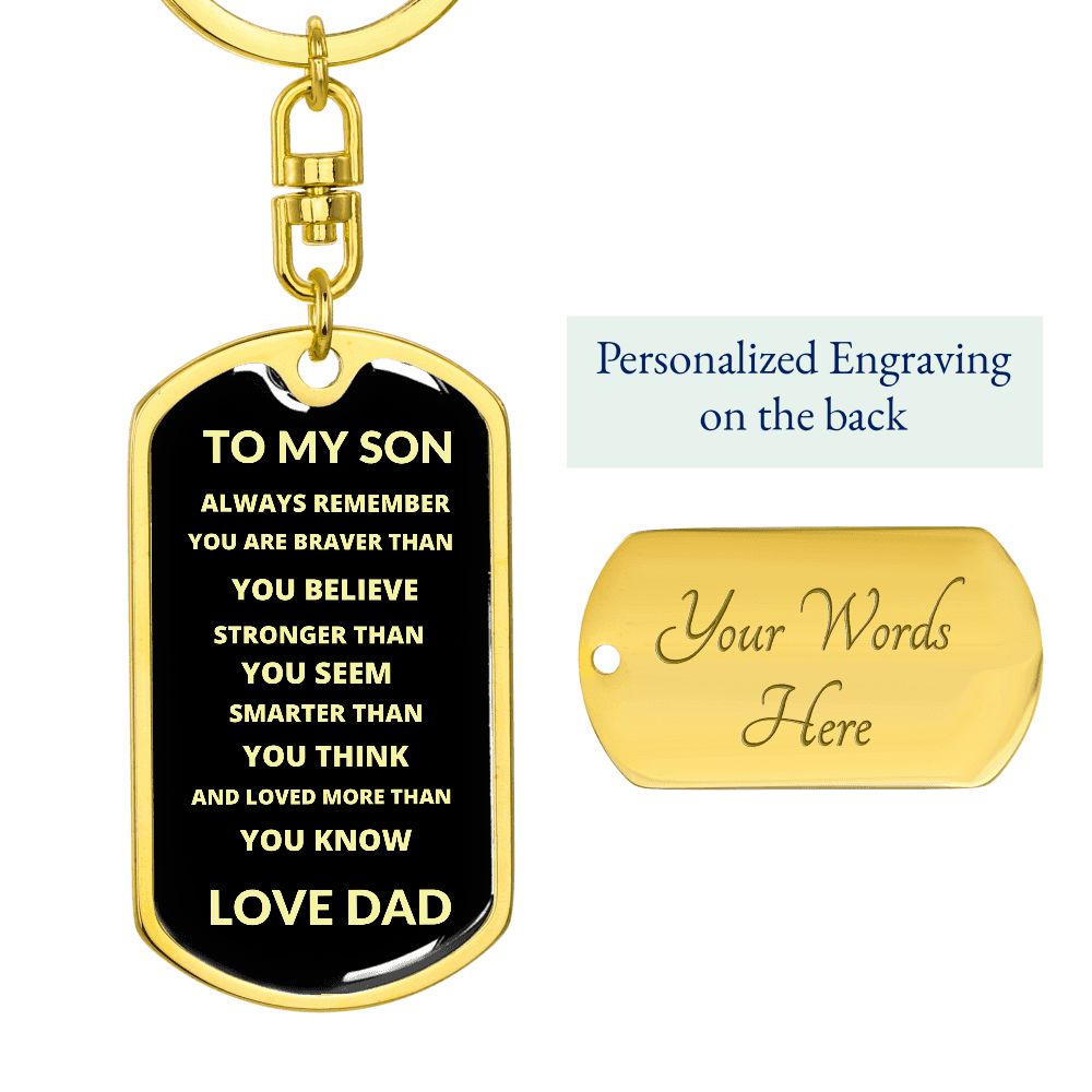 TO MY SON | ALWAYS REMEMBER | DOG TAG