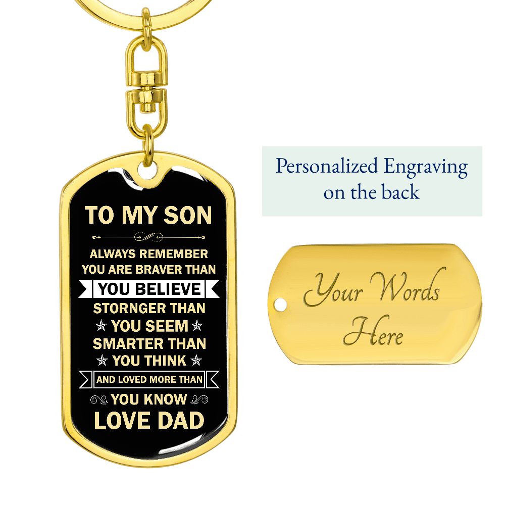 To my Son | You Believe | Dog Tag | Gold