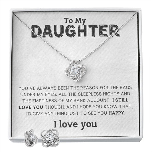 To My Daughter  | Give Anything | Love Knot Necklace