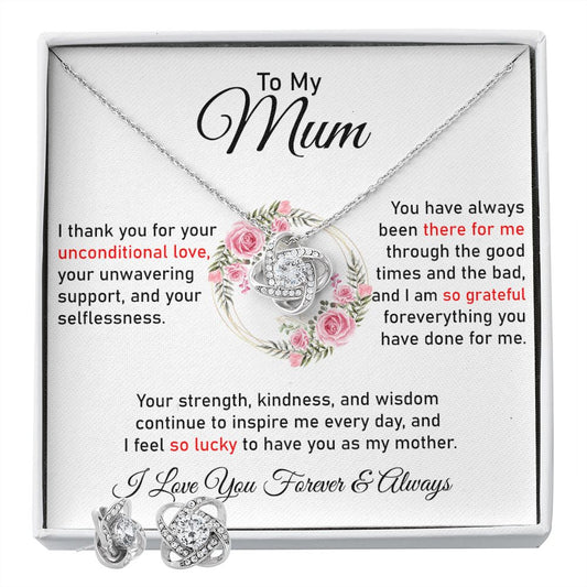 To My Mum | Unconditional Love | Love Knot Necklace