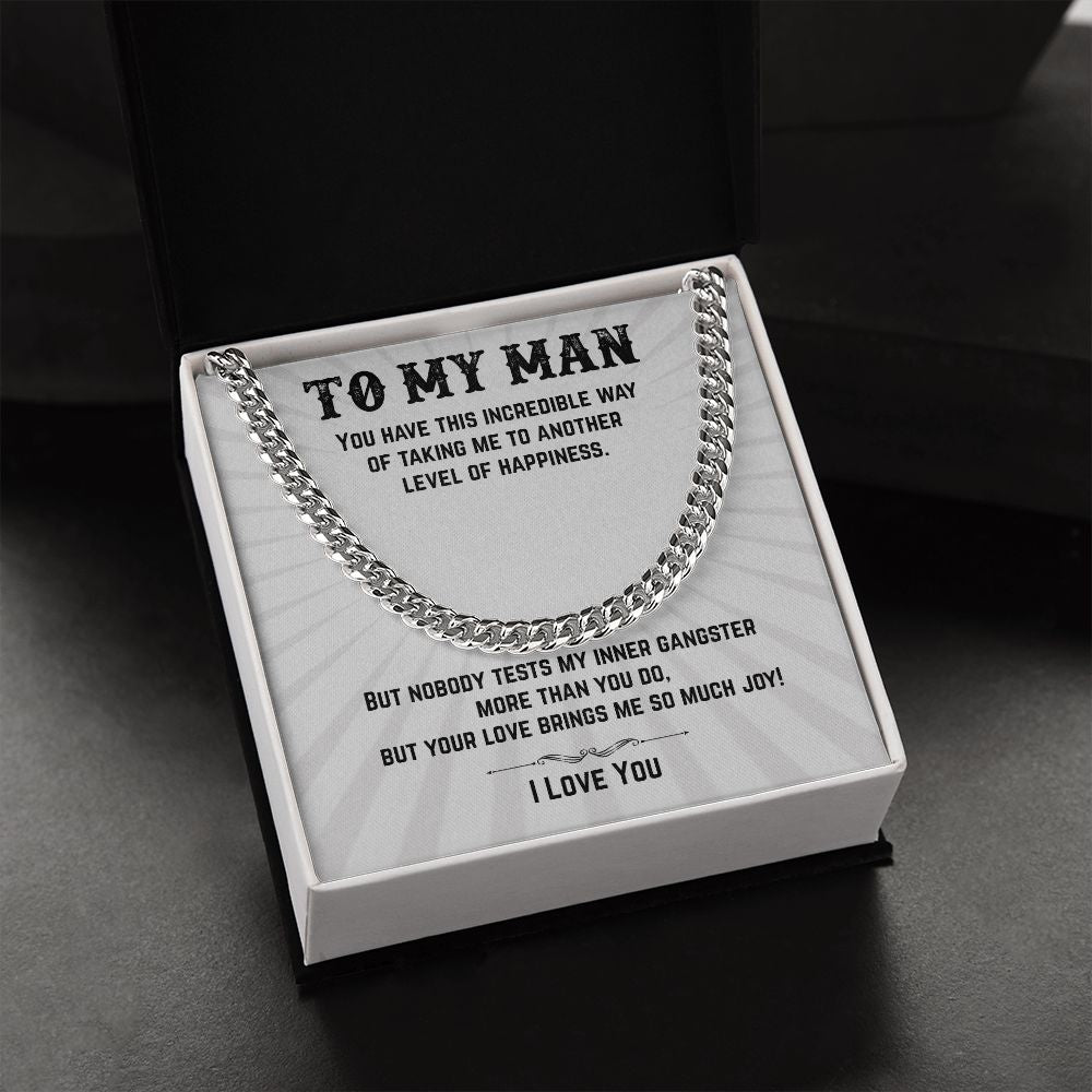 To My Man | Level of Happiness | Cuban Link Chain | HJ