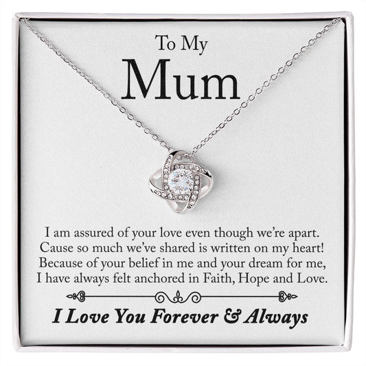 To My Mum | Anchored in Faith | Love Knot Necklace