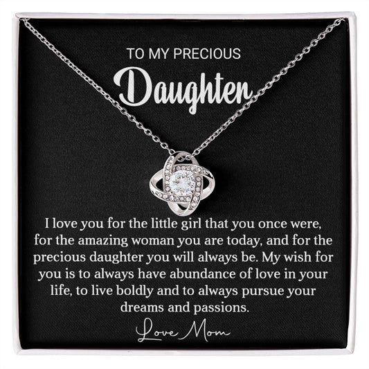 To My Daughter  | Live Boldly | Love Knot Necklace | HJ