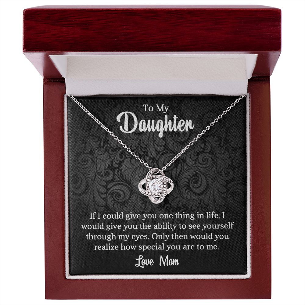 To My Daughter  | Through My Eyes | Love Knot Necklace | HJ