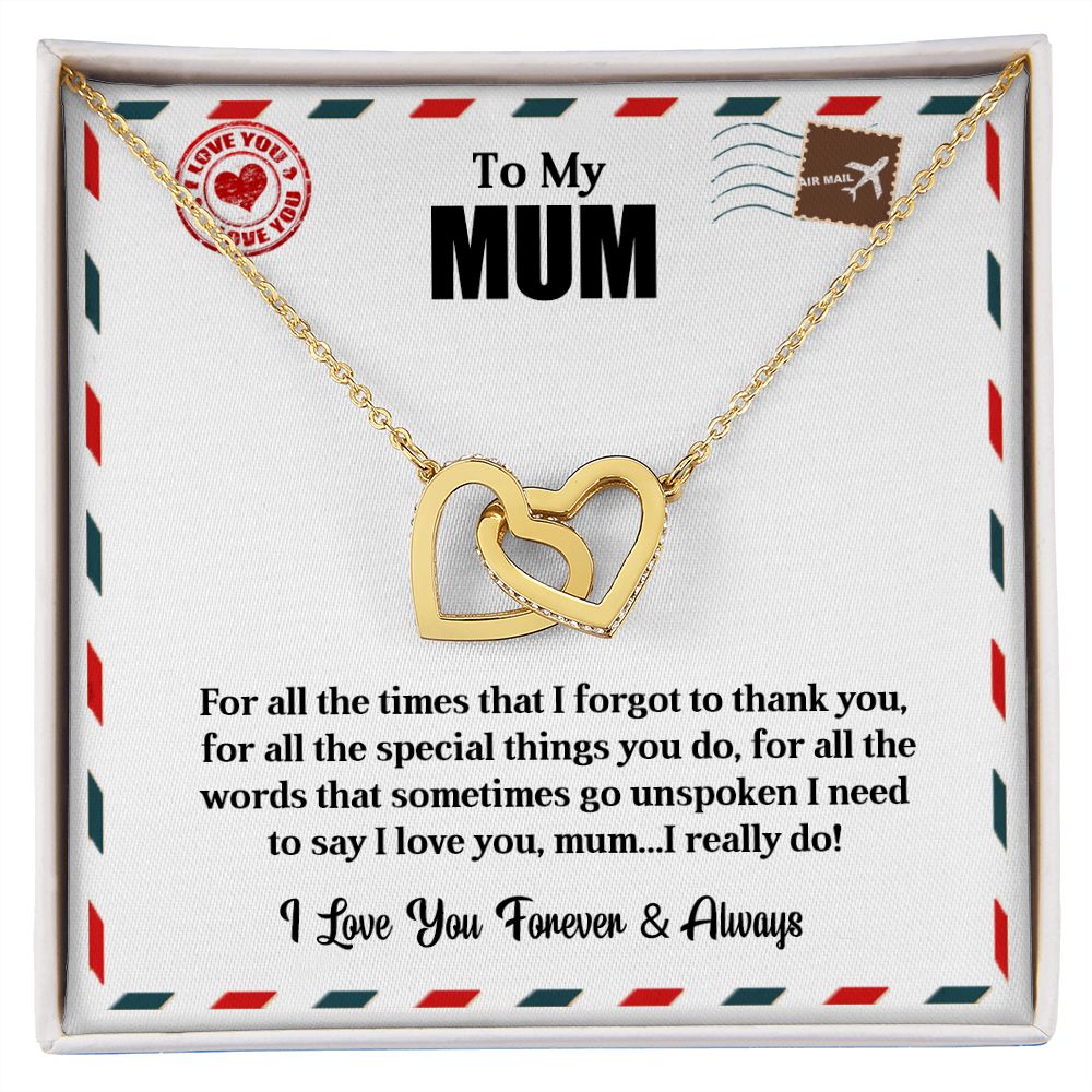 To My Mum | I love You | Interlocking Hearts