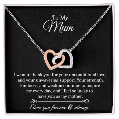 To My Mum | Thank You | Interlocking Hearts