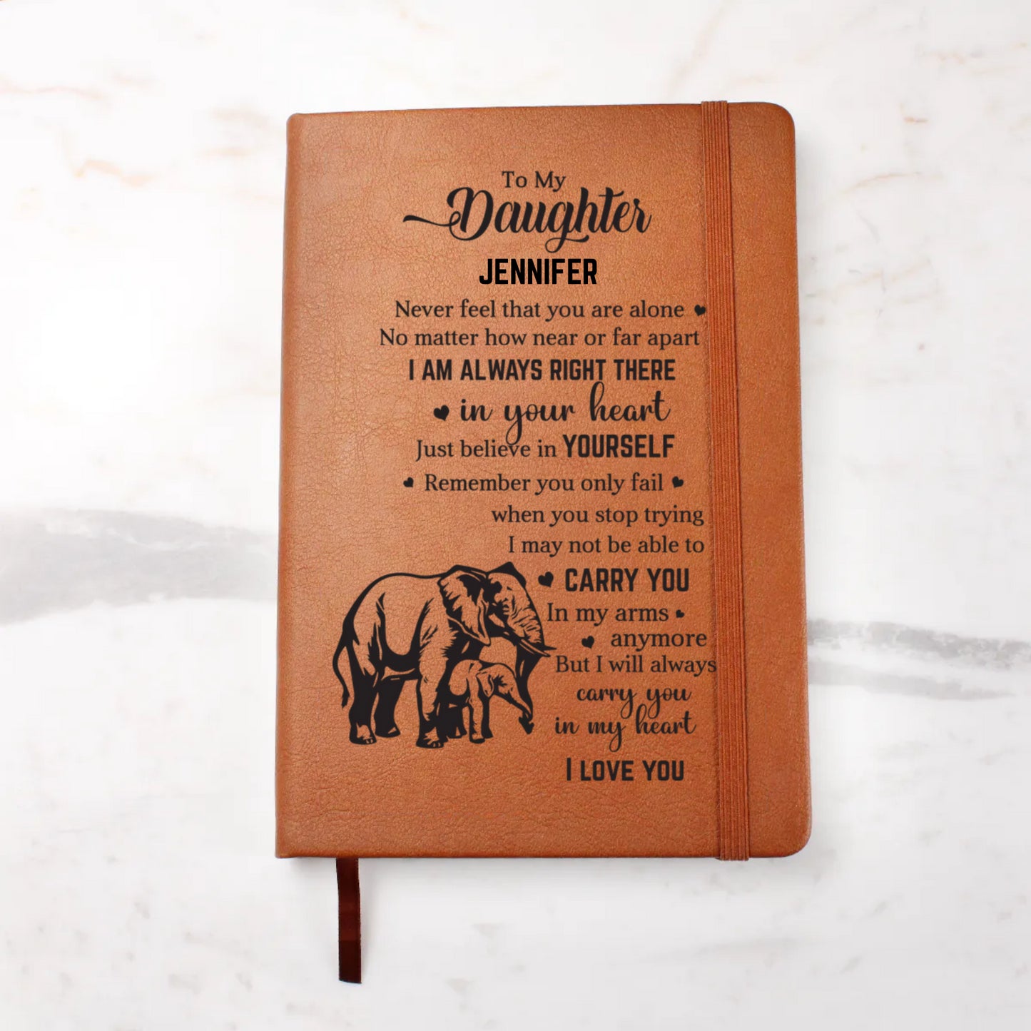 To My Daughter | Your Heart | Personalized Leather Journal