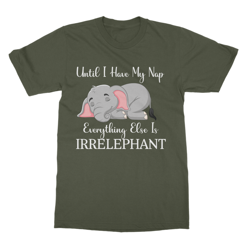 Tshirts Classic Adult | Everything Else is Irrelephant | Funny Elephant Tshirt | AOP