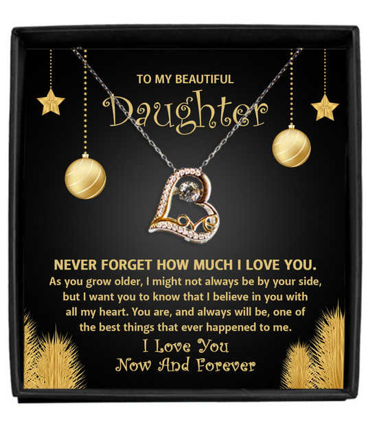To My Daughter | The Best Thing | Love Dancing Necklace Gift