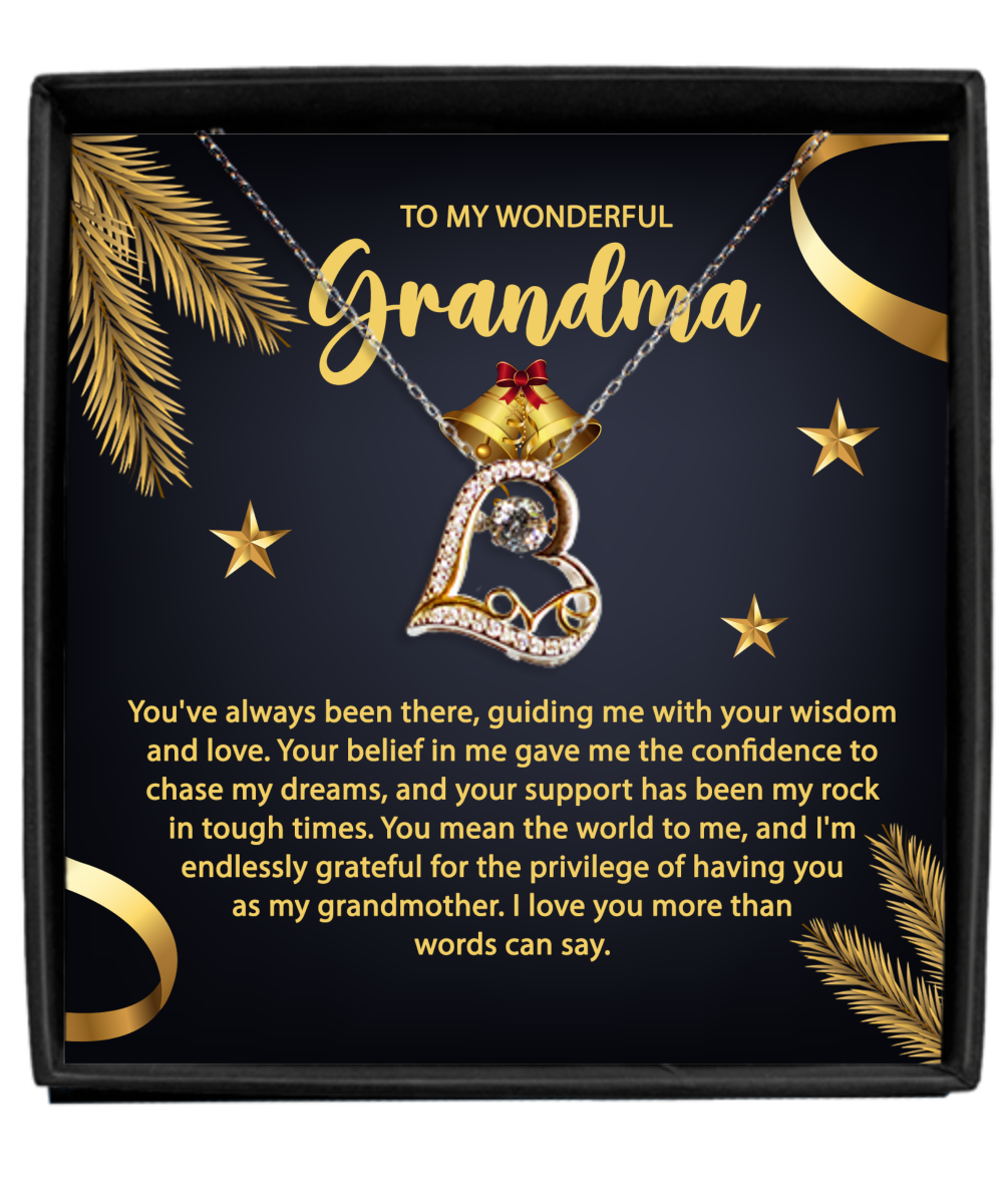 To My Grandma | Mean The World | Love Dancing Necklace Gift