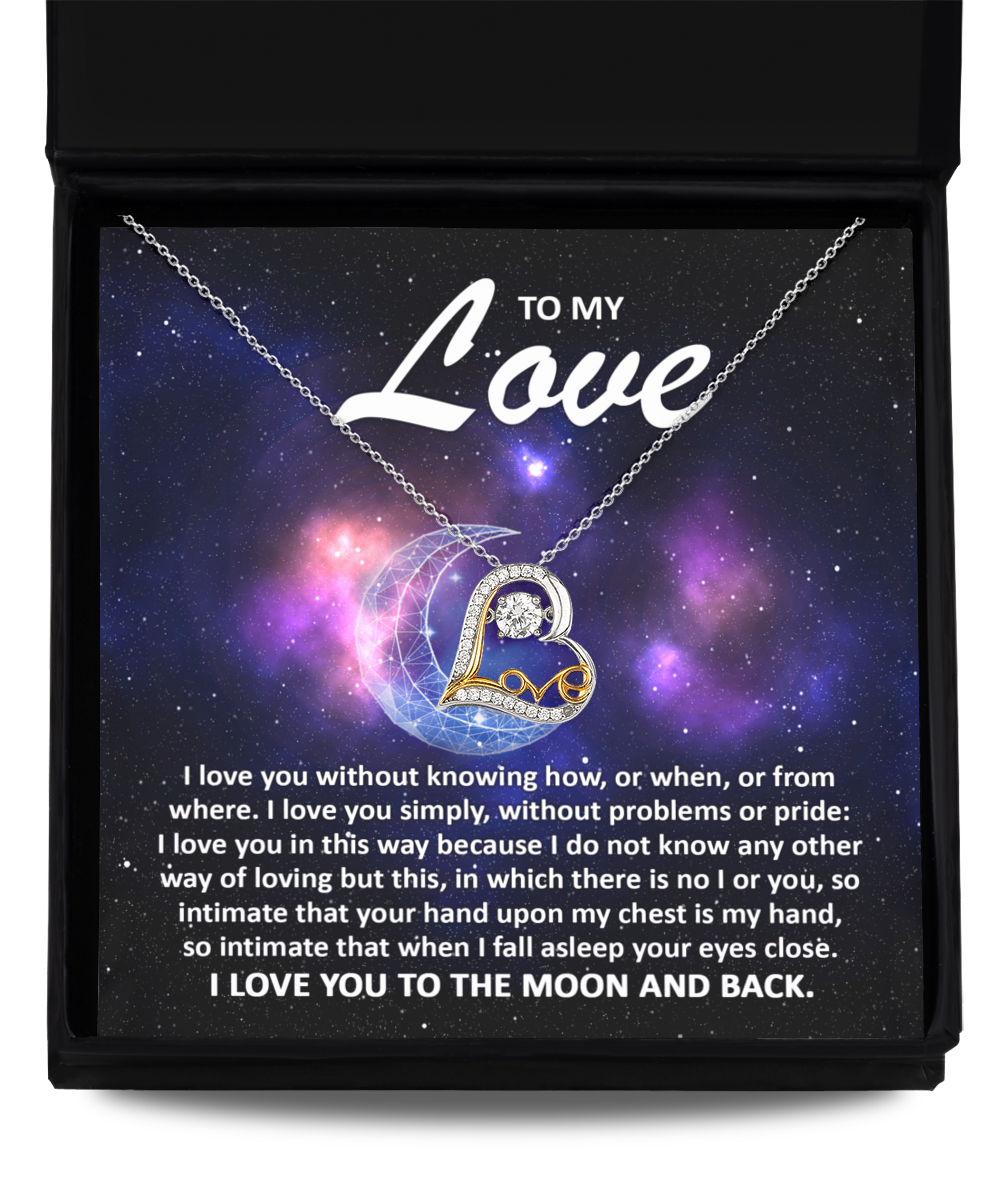 My Love - I Love You - Love Dancing Necklace Gift