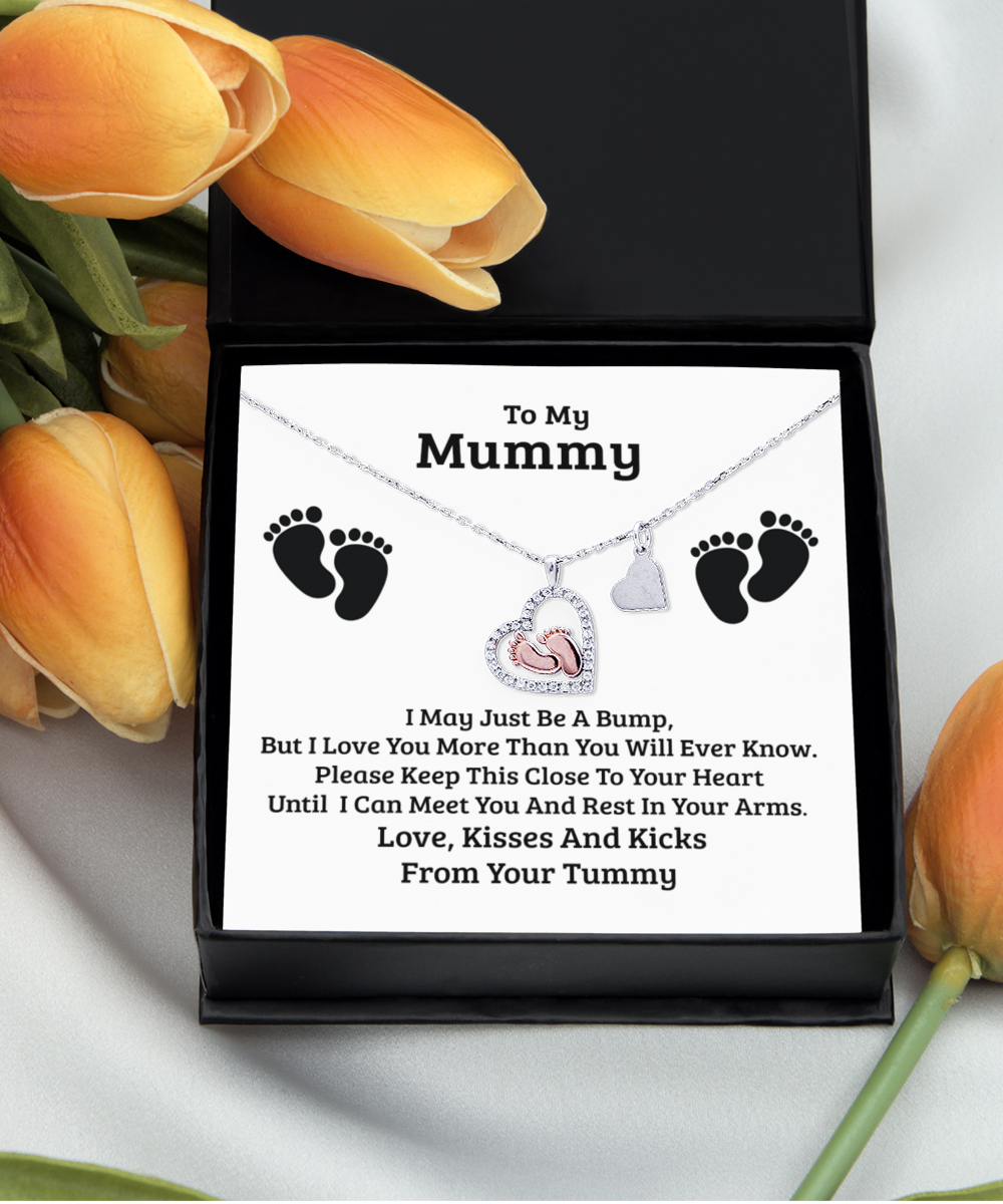 To My Mummy - Baby Feet Necklace