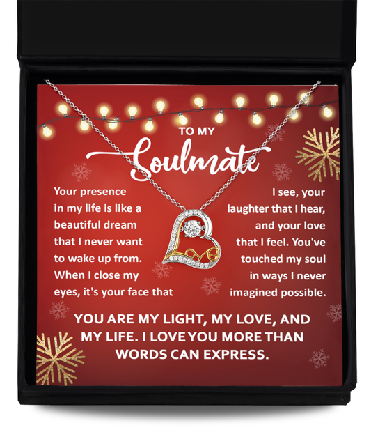 To My Soulmate - Beautiful Dream - Love Dancing Necklace Gift