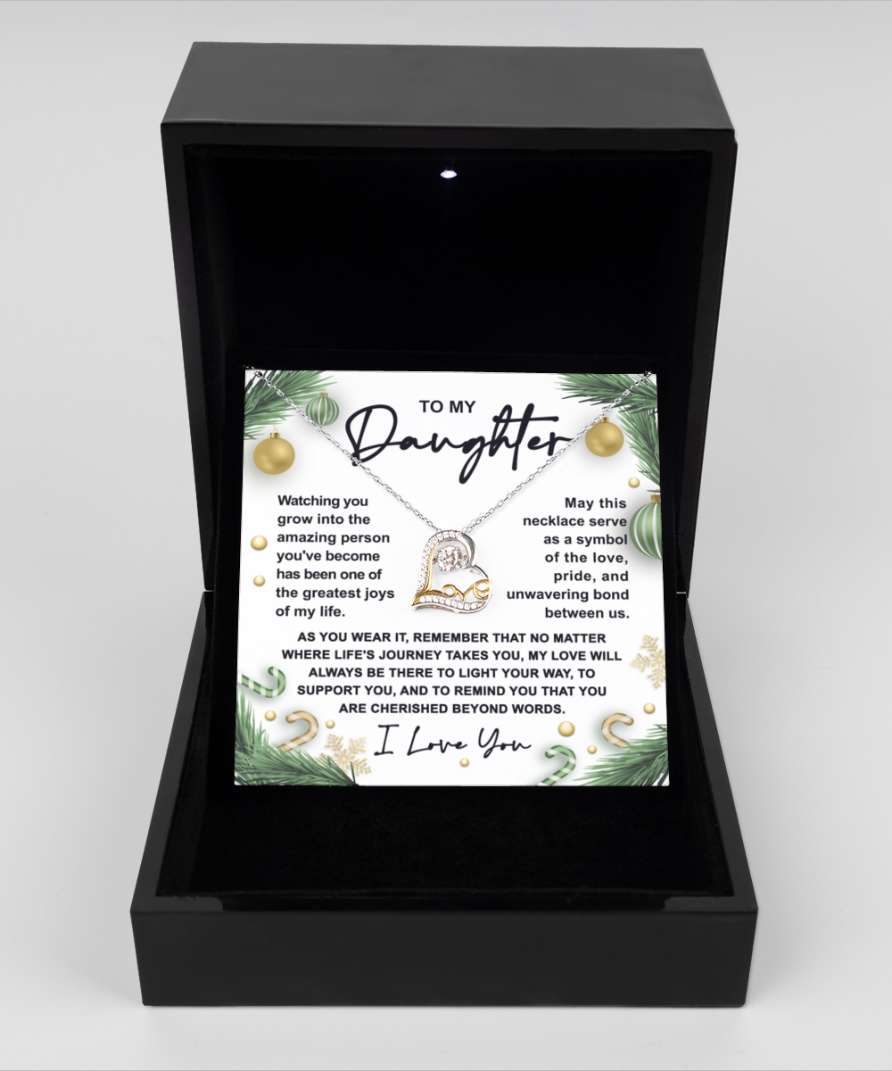 To My Daughter | Symbol Of Love | Love Dancing Necklace Gift