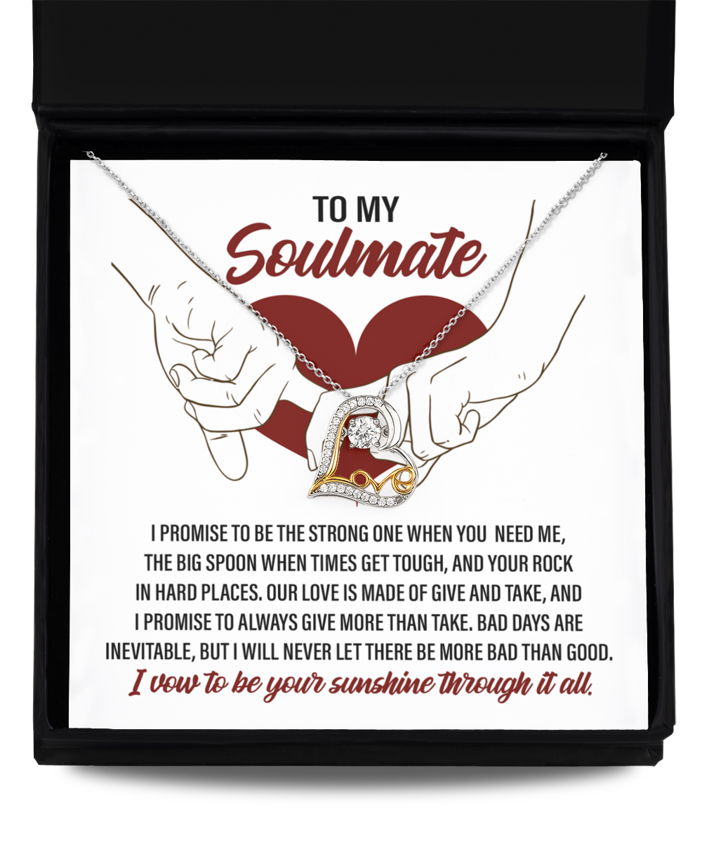 To My Soulmate - I Promise To - Love Dancing Necklace Gift