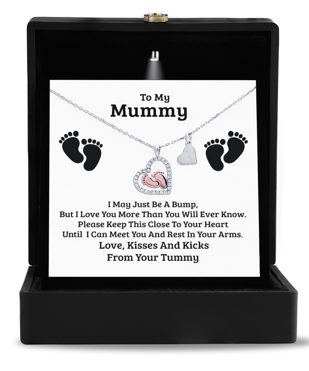 To My Mummy - Baby Feet Necklace