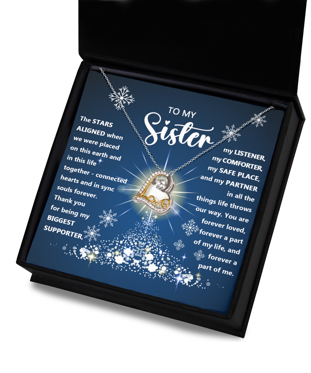 To My Sister - Stars Aligned - Love Dancing Necklace Gift