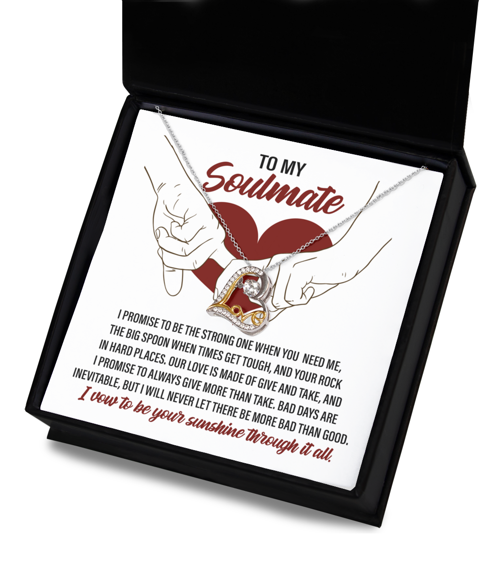To My Soulmate - I Promise To - Love Dancing Necklace Gift
