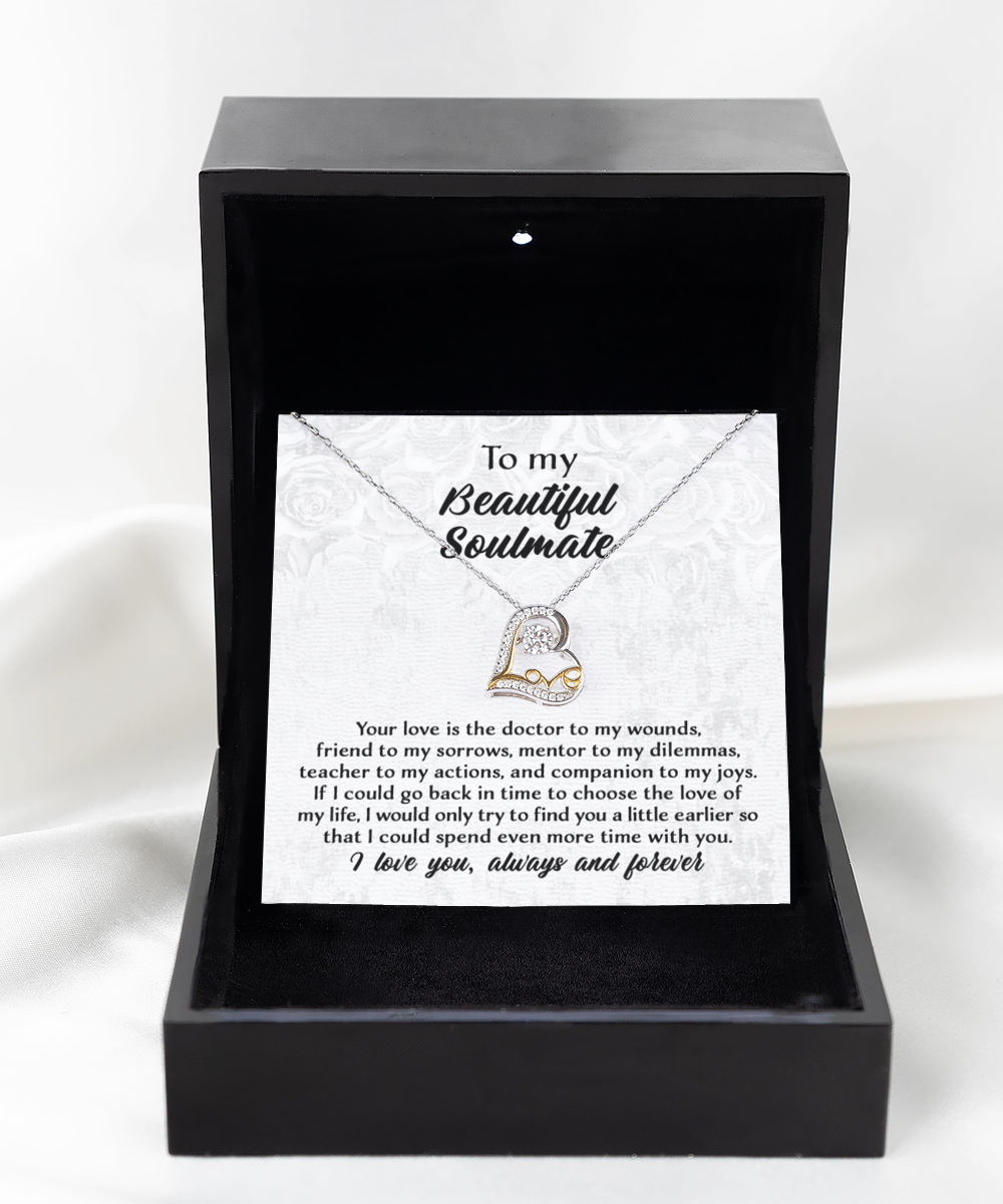 To My Beautiful Soulmate - Your Love - Love Dancing Necklace Gift