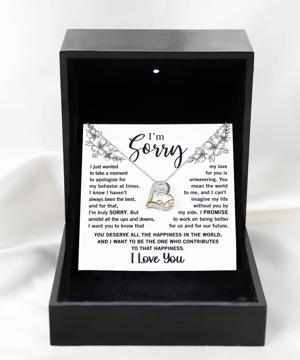 I am Sorry | Promise | Love Dancing Necklace Gift