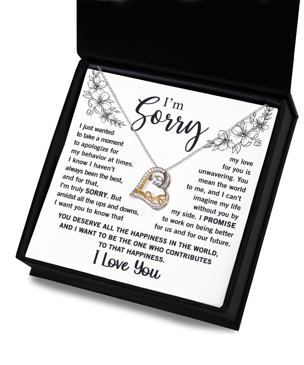 I am Sorry | Promise | Love Dancing Necklace Gift