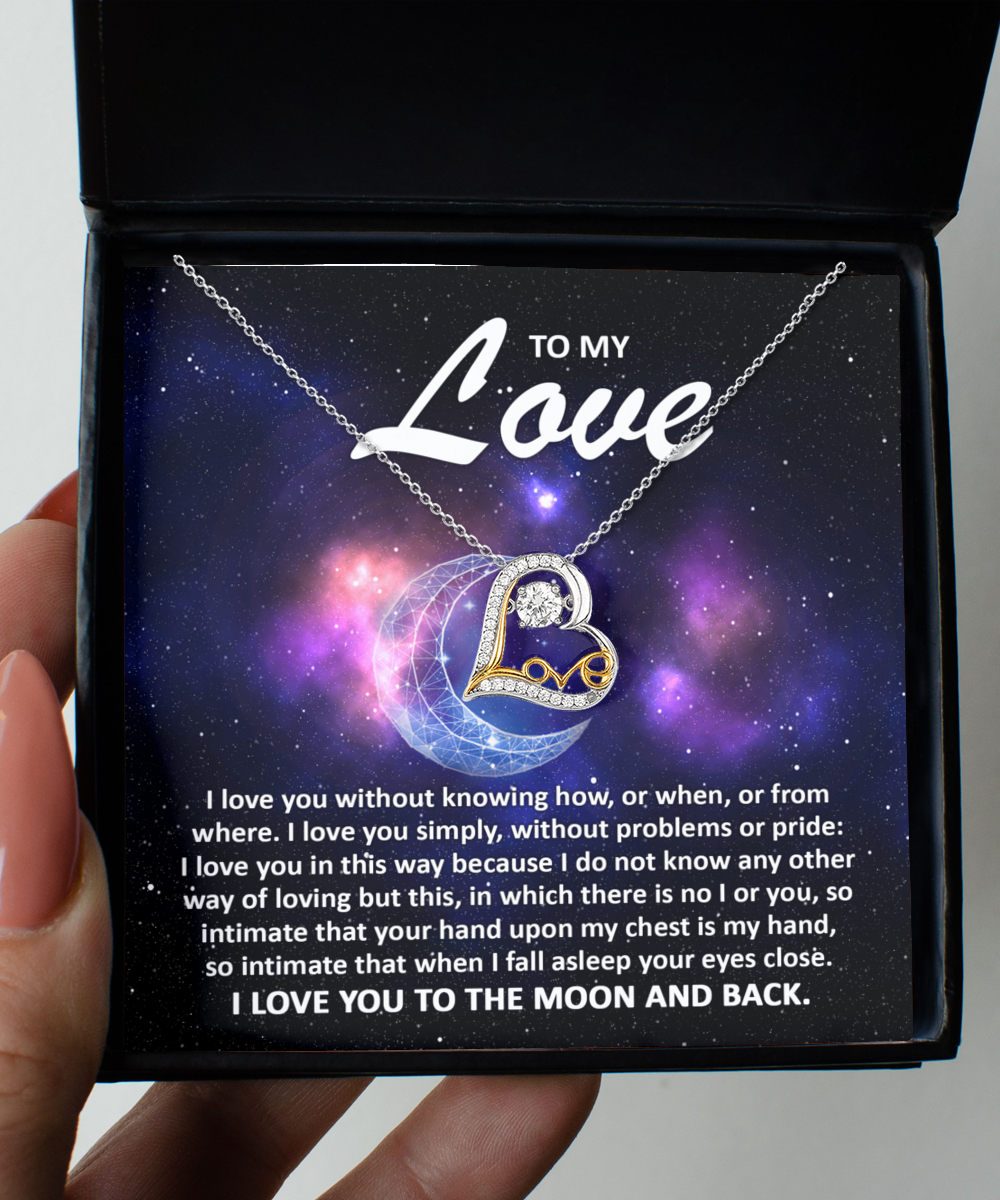 My Love - I Love You - Love Dancing Necklace Gift