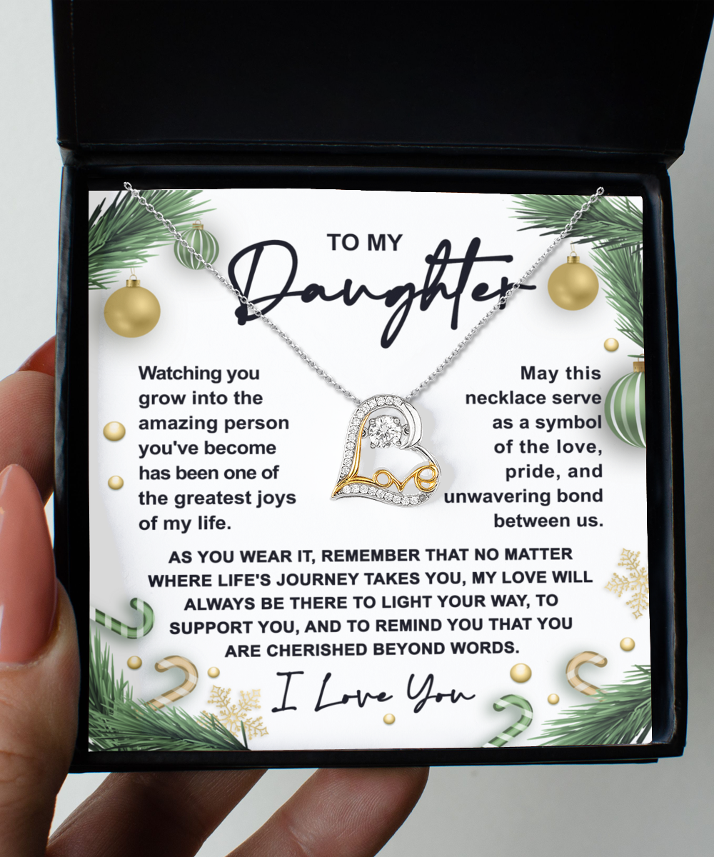 To My Daughter | Symbol Of Love | Love Dancing Necklace Gift