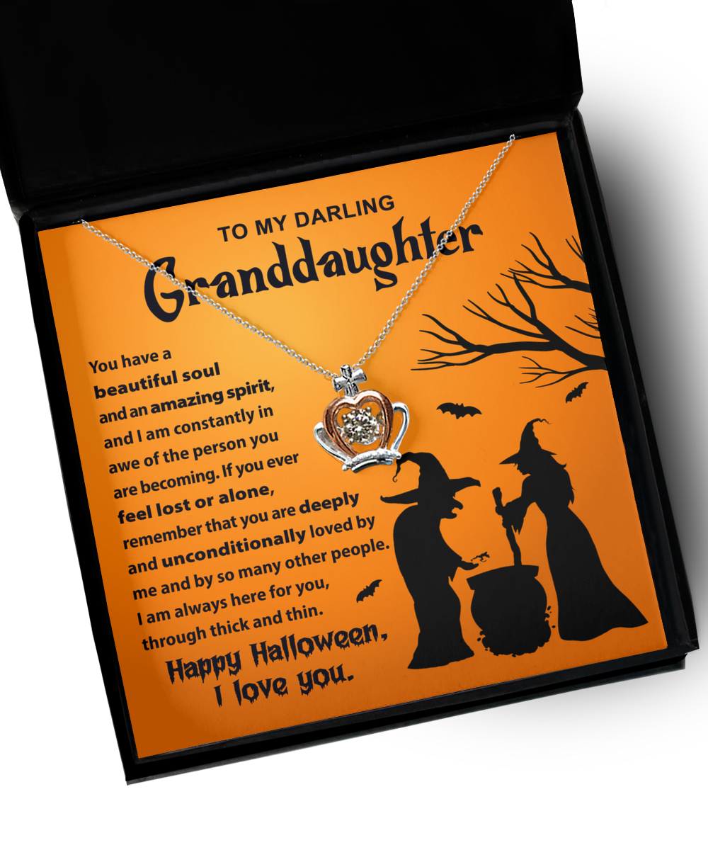 To My Granddaughter | Amazing Spirit | Crown Pendant Necklace Gift